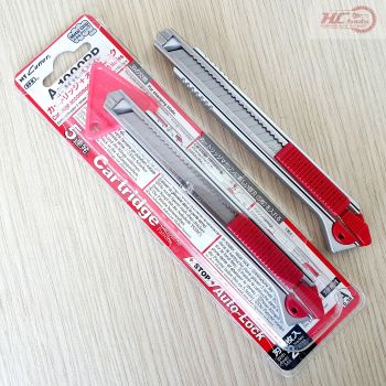 Dao rọc giấy Nhật NT Cutter A-1000RP hợp kim nhôm đúc nguyên khối - Made In Japan