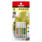 Bộ 5 mũi vít lục sao có lỗ GS5P-33/GS5P-34 Thương hiệu VESSEL Xuất xứ Nhật Bản I HCTOOLS